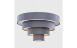 Nevada 4 Tiered NE Pleated Pendant Grey - Comet Lighting