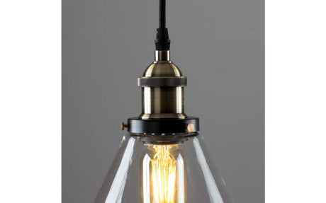 Norton Steampunk Electric Pendant Glass Shade - Comet Lighting