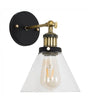 Norton Steampunk Wall Light Clear Glass Shade - Comet Lighting