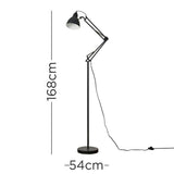 Noya Adjustable Task Floor Lamp Black - Comet Lighting