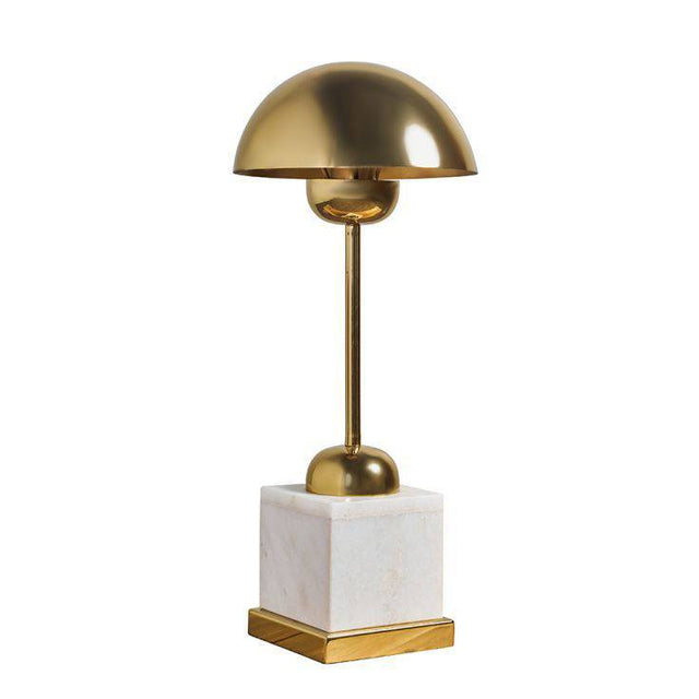 Ortiz Brass Table Lamp With White Marble Base - Comet Lighting