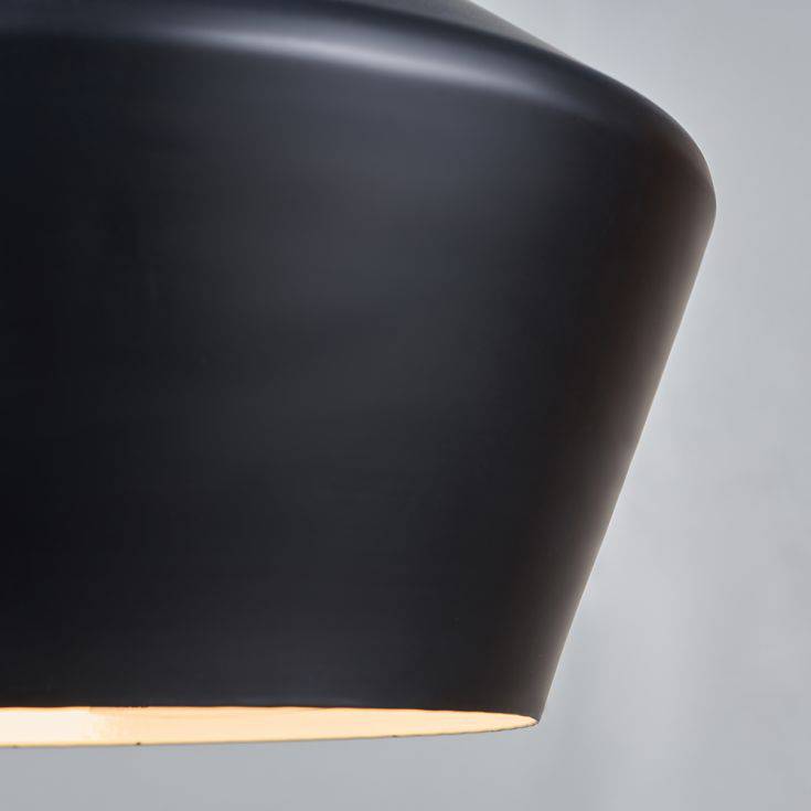 Otis Angled Metal Matt Black NE Ceiling Shade - Comet Lighting