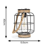 Pack Of 2 IP44 Solar Powered Caged Jars With Filament Bulbs - Comet Lighting