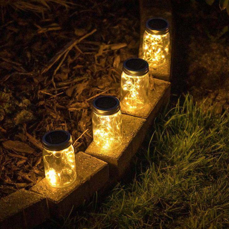 Pack Of 2 Jars With Solar Powered Fairy Lights - Comet Lighting