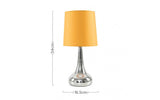 Pair Of Teardrop Touch Table Lamp Mustard Shade - Comet Lighting