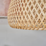 Perugia Natural Bamboo Domed Shade - Comet Lighting