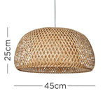 Perugia Natural Bamboo Domed Shade - Comet Lighting