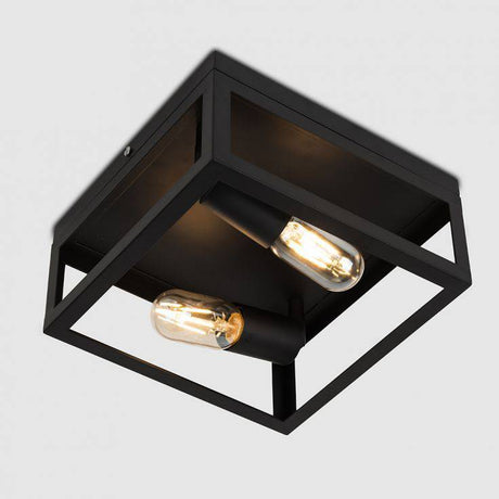 Pisces Two Way Matt Black Metal Ceiling Light Fitting - Comet Lighting