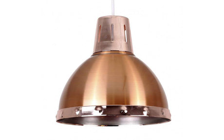 Portishead Copper Domed Metal Pendant - Comet Lighting