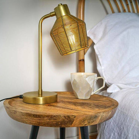 Ranga Industrial Gold Table Lamp - Comet Lighting