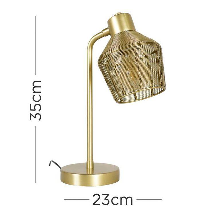 Ranga Industrial Gold Table Lamp - Comet Lighting