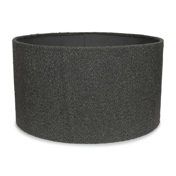 Reni Large Boucle Shade In Charcoal - Comet Lighting