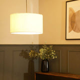 Reni Large Boucle Shade In Cream - Comet Lighting