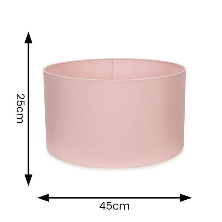 Reni Large Drum Shade In Blush - Comet Lighting