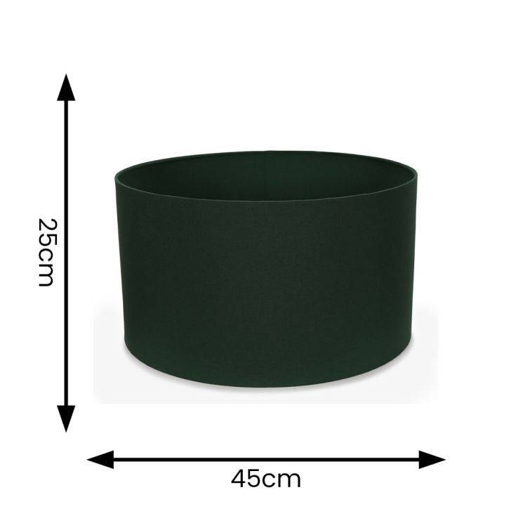 Reni Large Drum Shade In Forest Green - Comet Lighting