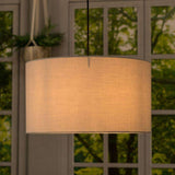 Reni Large Drum Shade In Grey - Comet Lighting