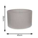 Reni Large Drum Shade In Grey - Comet Lighting