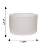 Reni Large Drum Shade In White - Comet Lighting