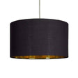 Reni Large NE Pendant Drum Shade Black & Gold Inner - Comet Lighting