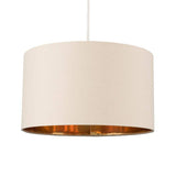 Reni Large Pendant Shade In Fawn And Gold - Comet Lighting