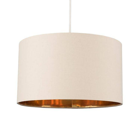 Reni Large Pendant Shade In Fawn And Gold - Comet Lighting