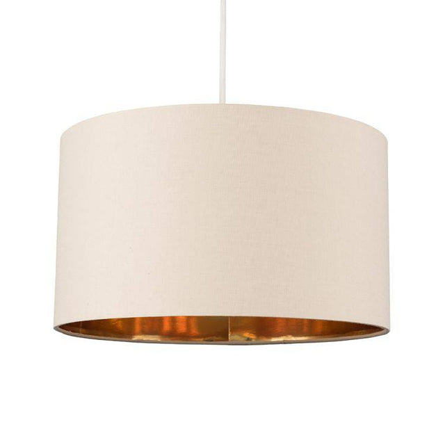 Reni Large Pendant Shade In Fawn And Gold - Comet Lighting