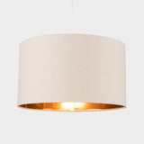 Reni Large Pendant Shade In Fawn And Gold - Comet Lighting