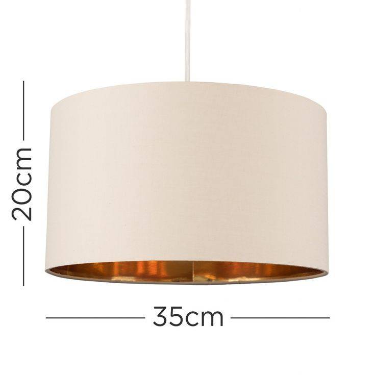 Reni Large Pendant Shade In Fawn And Gold - Comet Lighting