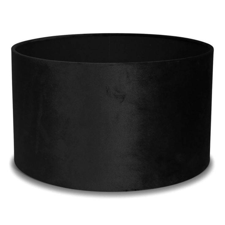 Reni Large Velvet Shade In Black - Comet Lighting