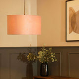 Reni Large Velvet Shade In Blush - Comet Lighting