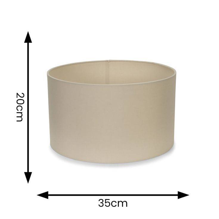 Reni Medium Drum Shade In Natural - Comet Lighting