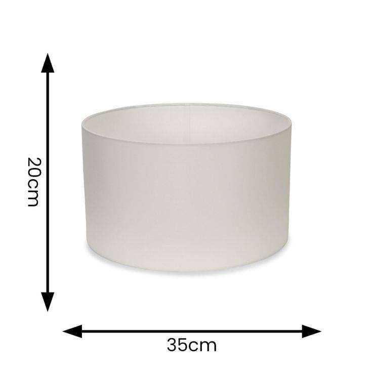 Reni Medium Drum Shade In White - Comet Lighting