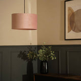 Reni Medium Velvet Shade In Blush - Comet Lighting