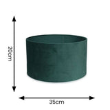 Reni Medium Velvet Shade In Forest Green - Comet Lighting