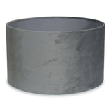 Reni Medium Velvet Shade In Grey - Comet Lighting