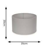 Reni Small Drum Shade In Grey - Comet Lighting