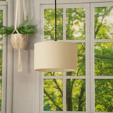 Reni Small Drum Shade In Natural - Comet Lighting