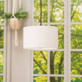 Reni Small Drum Shade In White - Comet Lighting