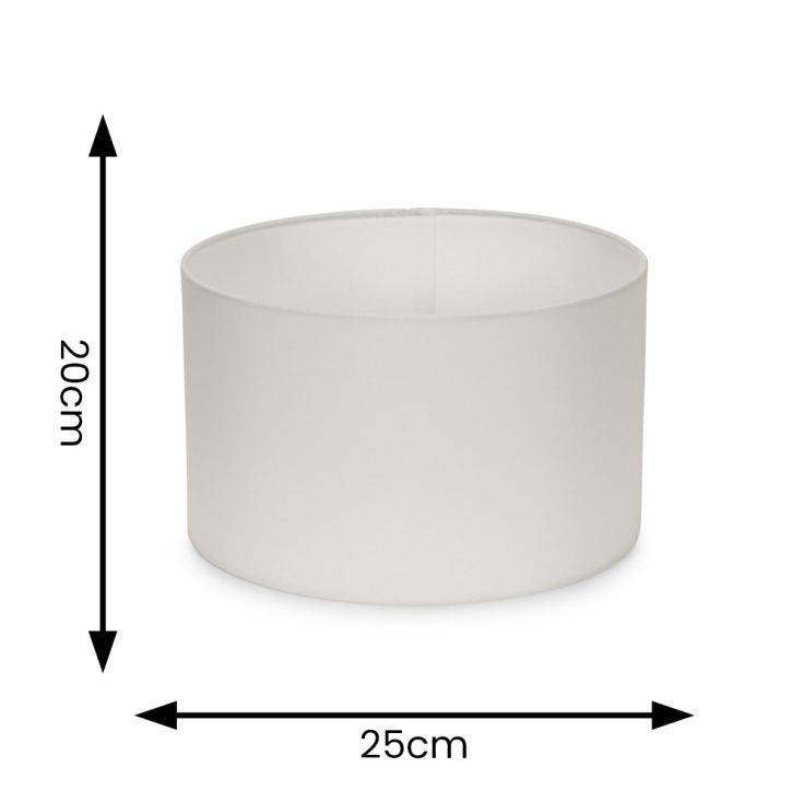 Reni Small Drum Shade In White - Comet Lighting