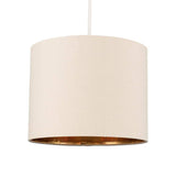 Reni Small Pendant Shade In Fawn And Gold - Comet Lighting