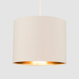 Reni Small Pendant Shade In Fawn And Gold - Comet Lighting