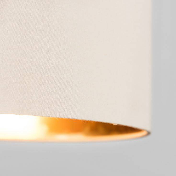 Reni Small Pendant Shade In Fawn And Gold - Comet Lighting