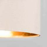 Reni Small Pendant Shade In Fawn And Gold - Comet Lighting