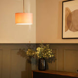 Reni Small Velvet Shade In Blush - Comet Lighting