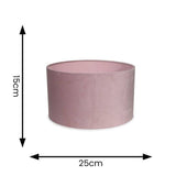 Reni Small Velvet Shade In Blush - Comet Lighting