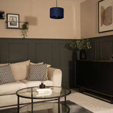 Reni Small Velvet Shade In Navy - Comet Lighting