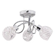 Reyka 3 Way Cross Over Ceiling Light Glass - Comet Lighting