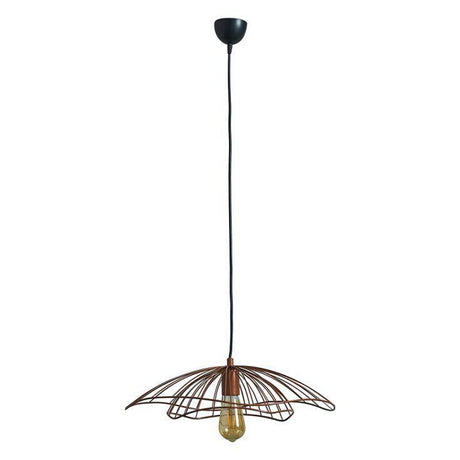 Rhea Copper Ceiling Light With Copper Wire Shade - Comet Lighting