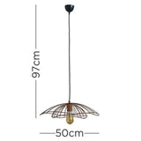 Rhea Copper Ceiling Light With Copper Wire Shade - Comet Lighting