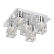 Ritz 5 Way Ceiling Fitting Ice Cube Shades - Comet Lighting